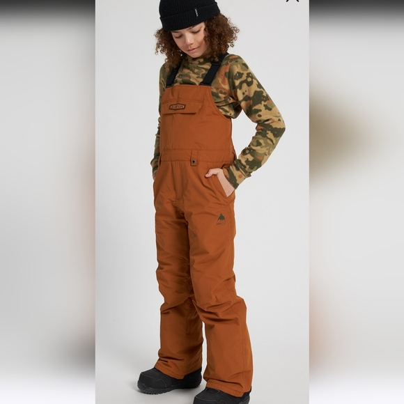 Burton Skylar Bib Pant Size L True Penny  Brown/Orange (12) - Picture 16 of 16
